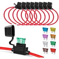 Gebildet 8pcs 32V 30A Standard Portafusibles Impermeable- 12AWG ATO Portafusibles en Línea con una Gorra- con 8pcs…